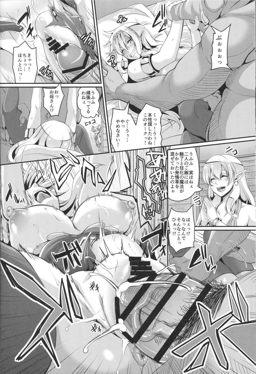 淫乱エルフ母娘とオーク : 019