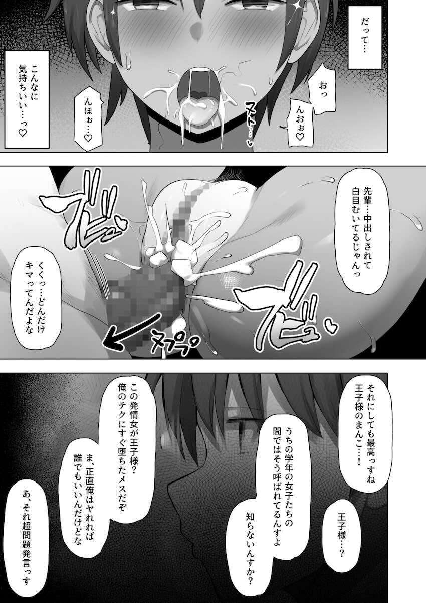 王子様系先輩の堕ちたメス顔、こっそり覗く陸上部室。 : 040
