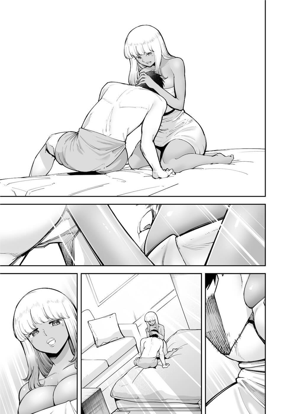 おじさんをよしよししてくれる黒ギャル : 037