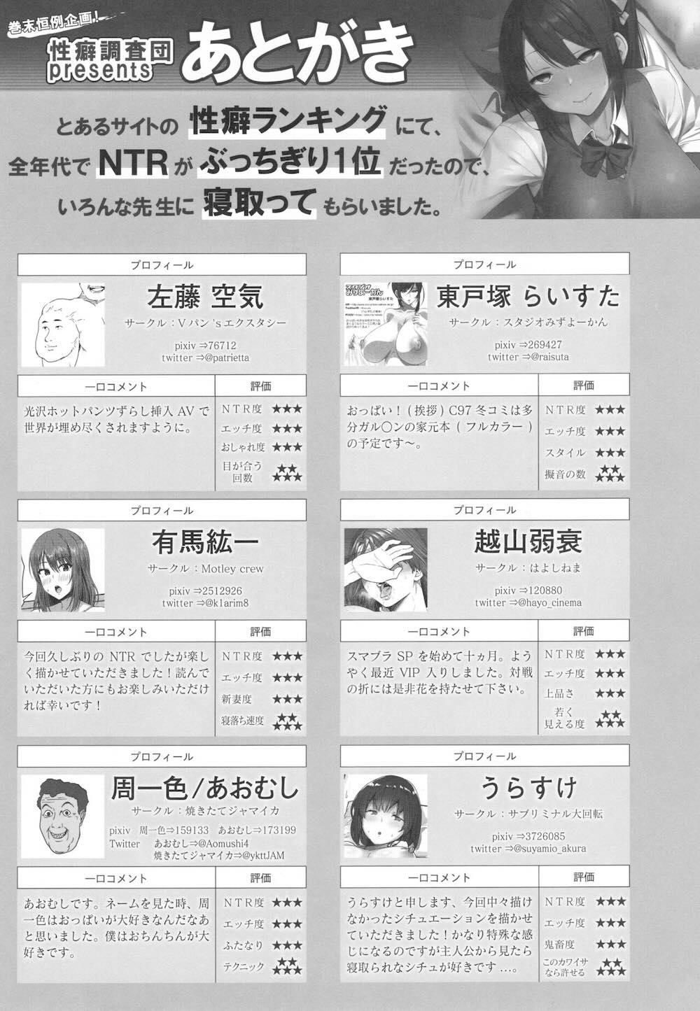とあるサイトの性癖ランキングにて、全年代でNTRがぶっちぎり1位だったので、いろんな女の娘を寝取ってもらいました。 : 084